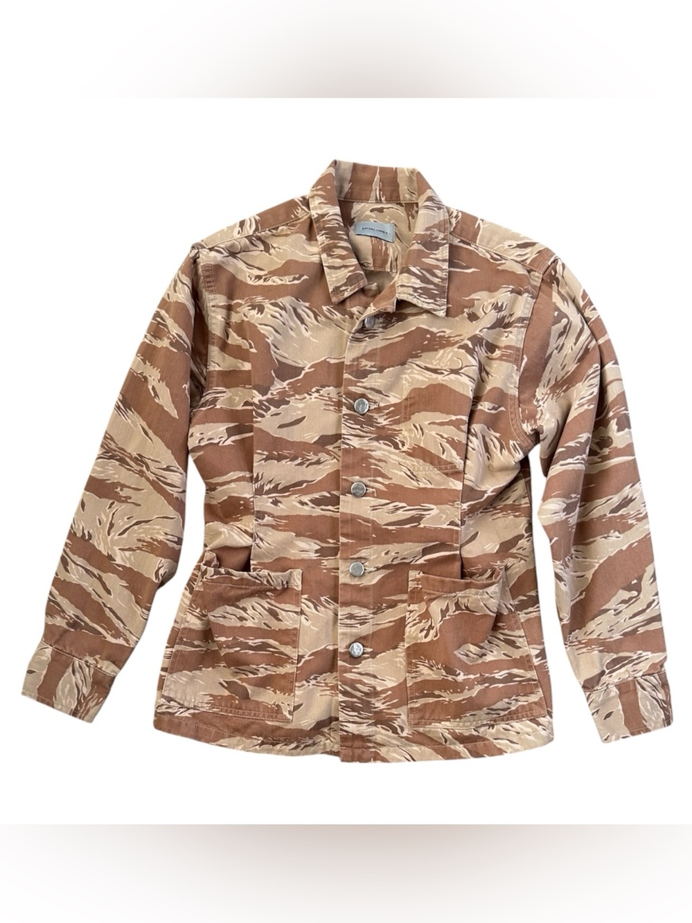 Rachel Comey 100 % Cotton Camouflage Print Utility Jacket With Pockets